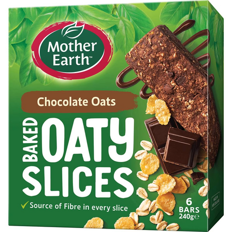 Mother Earth Baked Oat Slices Chocolate Oats 6 Pack