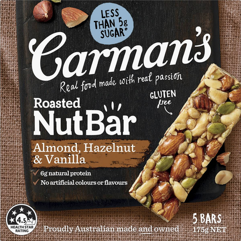 Carman's Nut Bars Almond Hazelnut & Vanilla 5 Pack