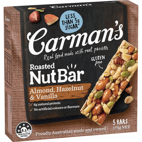 Carman's Nut Bars Almond Hazelnut & Vanilla 5 Pack