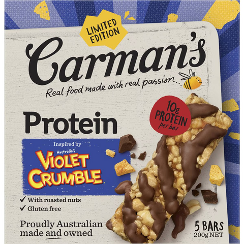 Carman's Protein Bars Voilet Crumble Limited Edition 5 Pack