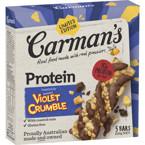 Carman's Protein Bars Voilet Crumble Limited Edition 5 Pack