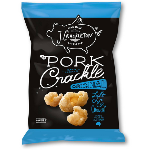 J Crackleton Pork Crackle Original 40g