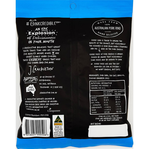 J Crackleton Pork Crackle Original 40g