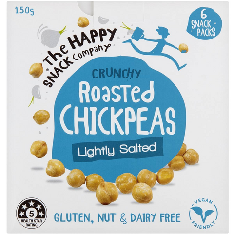 The Happy Snack Company Roasted Chickpeas Lightly Salted 6 Pack