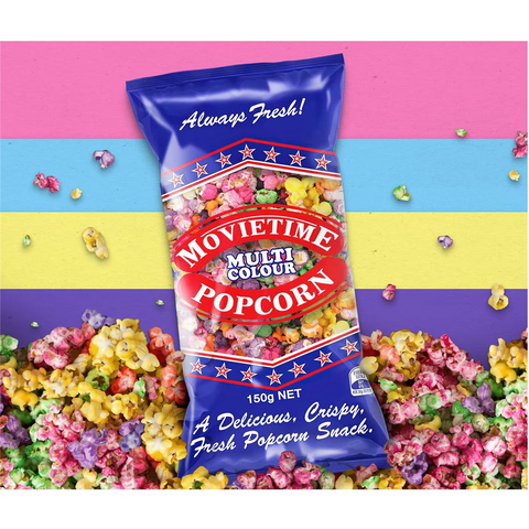 Movietime Popcorn Bag Multi Coloured 150g