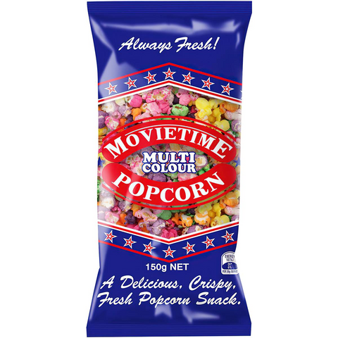 Movietime Popcorn Bag Multi Coloured 150g