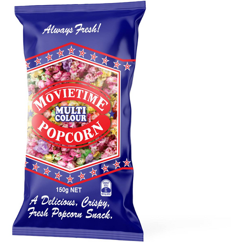 Movietime Popcorn Bag Multi Coloured 150g