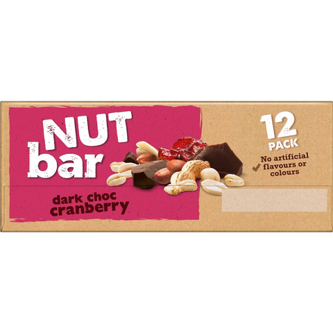 Tasti Nut Bar Dark Choc & Cranberry 420g