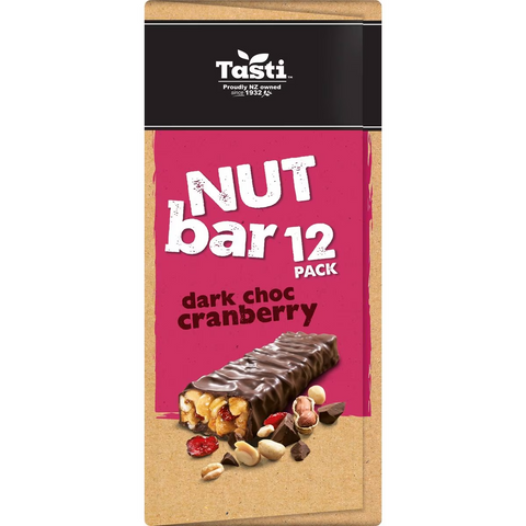 Tasti Nut Bar Dark Choc & Cranberry 420g