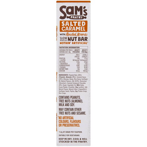 Sam's Pantry Salted Caramel Nut Bar 5 Pack