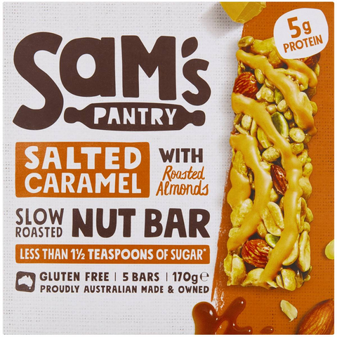 Sam's Pantry Salted Caramel Nut Bar 5 Pack