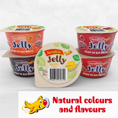 Aeroplane Ready To Eat Jelly Cup Snack Raspberry Flavour 120g