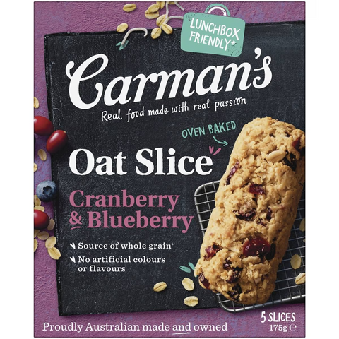 Carman's Oat Slices Cranberry & Blueberry 5 Pack