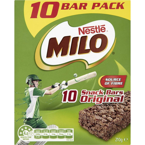 Nestle Milo Snack Bars Original 10 Pack