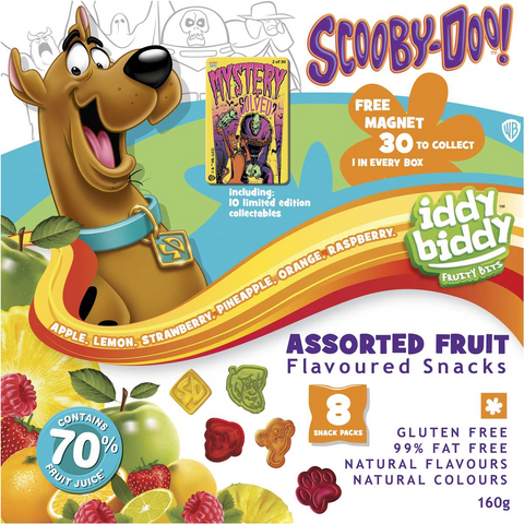 Iddy Biddy Fruit Snacks Assorted Flavours 160g 8 Pack