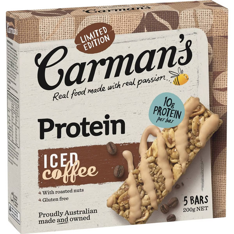 Carman's Protein Bars Iced Coffee Limited Edition 5 Pack