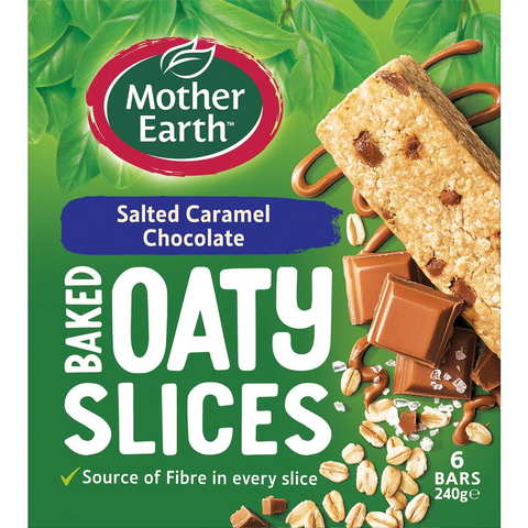 Mother Earth Oaty Slice Salted Caramel 240g