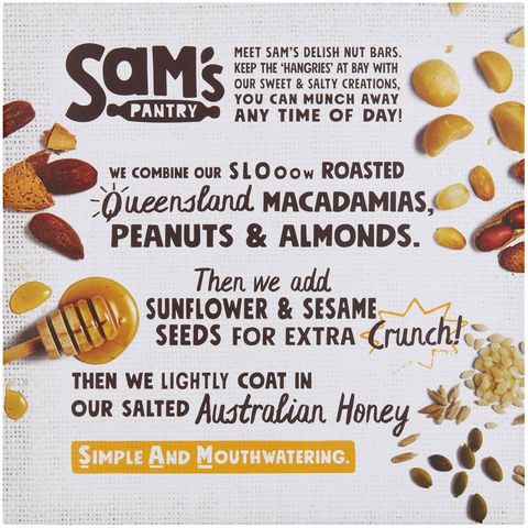 Sam's Pantry Honey Salted Macadamia Nut Bar 5 Pack