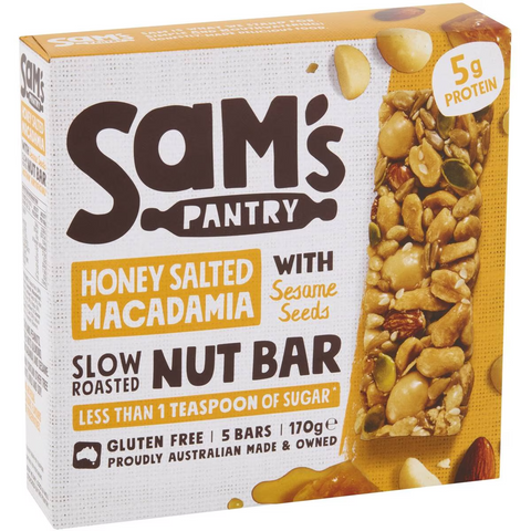 Sam's Pantry Honey Salted Macadamia Nut Bar 5 Pack