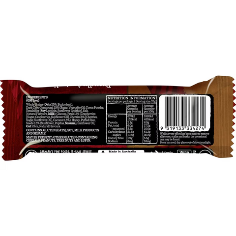 Carman's Muesli Bars Dark Choc, Cherry & Coconut 6 Pack