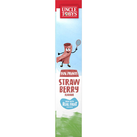 Uncle Tobys Roll-ups Strawberry Fun Prints 6 Pack