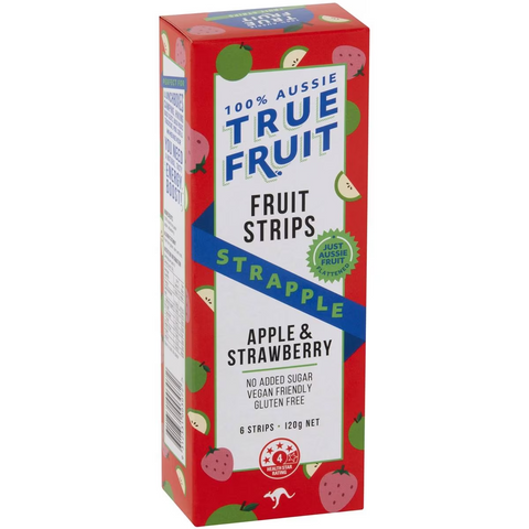 Sun Valley True Fruit Strapple Apple & Strawberry Fruit Strips 120g