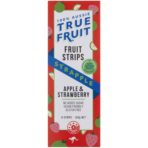 Sun Valley True Fruit Strapple Apple & Strawberry Fruit Strips 120g