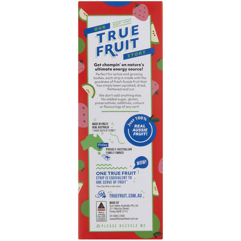 Sun Valley True Fruit Strapple Apple & Strawberry Fruit Strips 120g