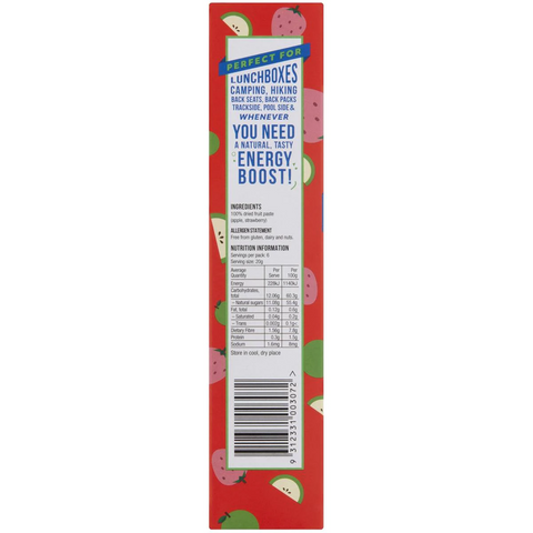 Sun Valley True Fruit Strapple Apple & Strawberry Fruit Strips 120g