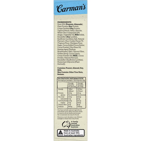 Carman's Protein Bars Cookies & Cream Limited Edition 5 Pack