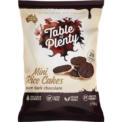 Table Of Plenty Mini Rice Snacks Dark Chocolate Cakes 60g