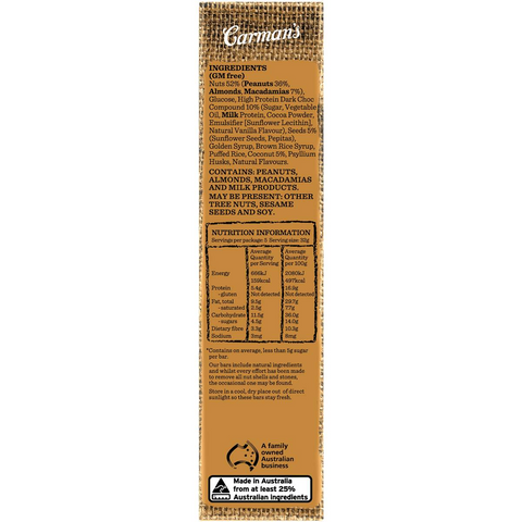 Carman's Nut Bars Dark Chocolate, Coconut & Macadamia 5 Pack