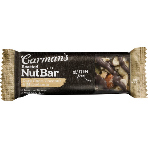 Carman's Nut Bars Dark Chocolate, Coconut & Macadamia 5 Pack