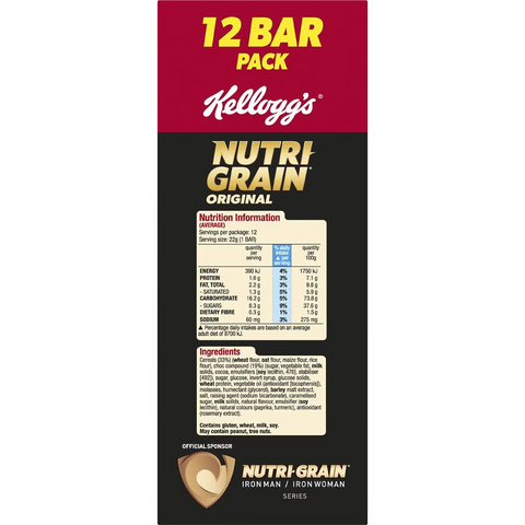 Kellogg's Nutri Grain Bars Original 12 Pack