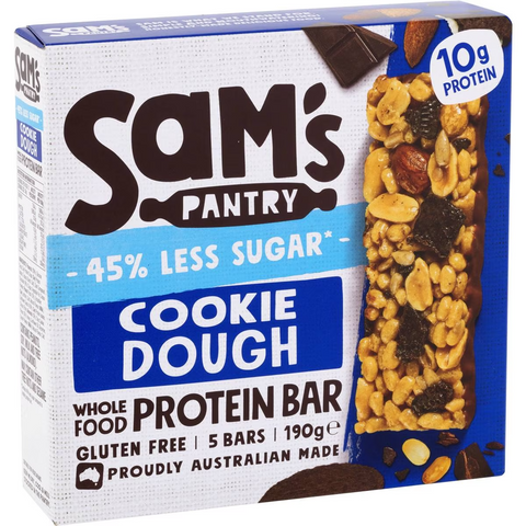 Sam's Pantry Cookie Dough Low Sugar Protein Bars 5 Pack