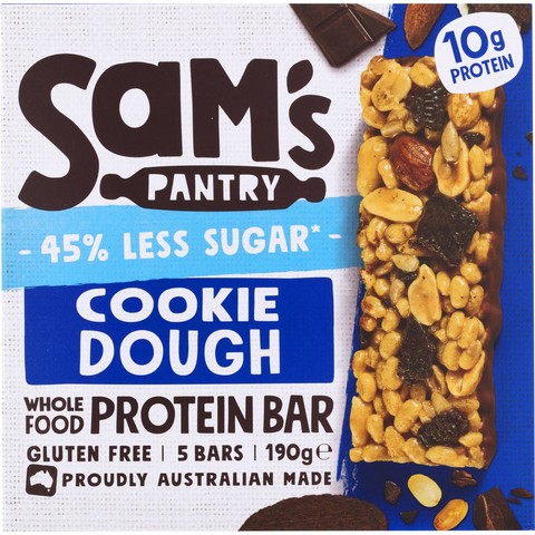 Sam's Pantry Cookie Dough Low Sugar Protein Bars 5 Pack