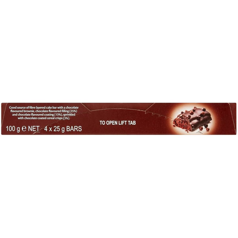 Fibre One 90 Calorie Triple Choc Cake Snack Bars 4 Pack