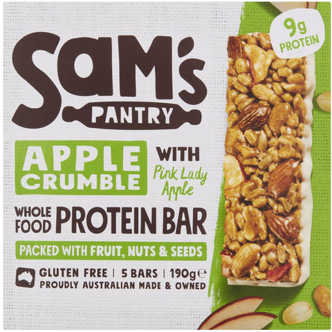 Sam's Pantry Apple Crumble Protein Bar 5 Pack