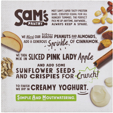 Sam's Pantry Apple Crumble Protein Bar 5 Pack