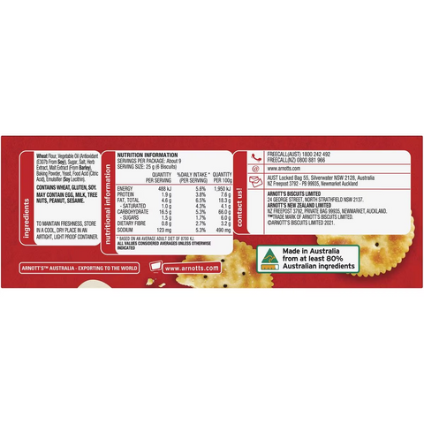 Arnott's Jatz Original Crackers 225g