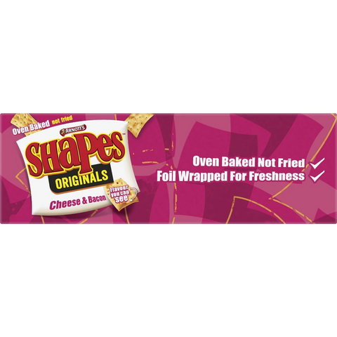 Arnott's Shapes Cheese & Bacon Cracker Biscuits 180g