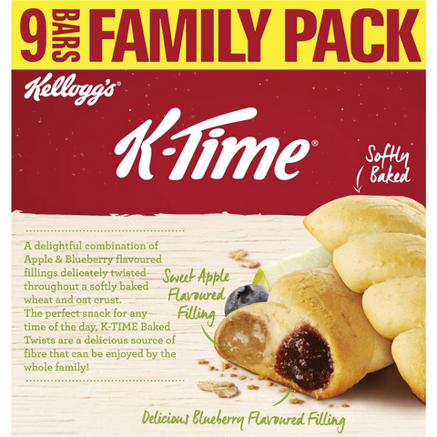 Kellogg's K-time Baked Twists Apple & Blueberry Flavoured Snack Bars 9