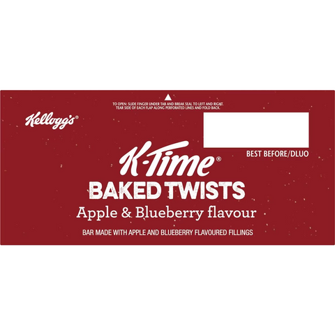 Kellogg's K-time Baked Twists Apple & Blueberry Flavoured Snack Bars 9