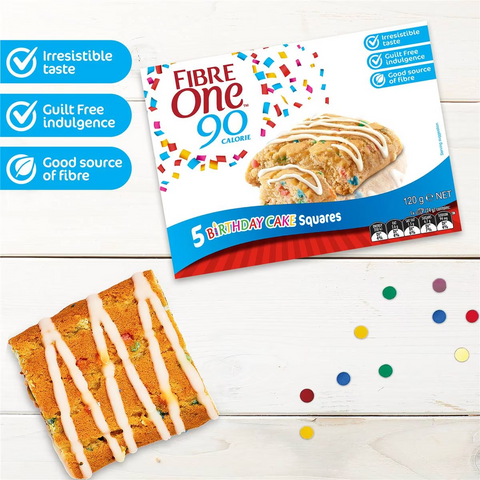 Fibre One 90 Calorie Birthday Cake Bars 5 Pack