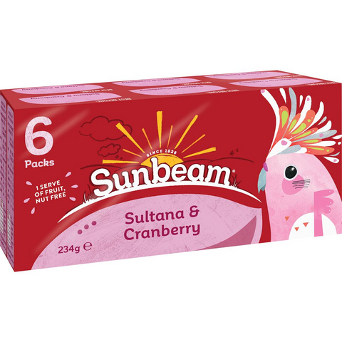 Sunbeam Sultanas & Cranberry 6 Pack