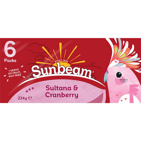 Sunbeam Sultanas & Cranberry 6 Pack