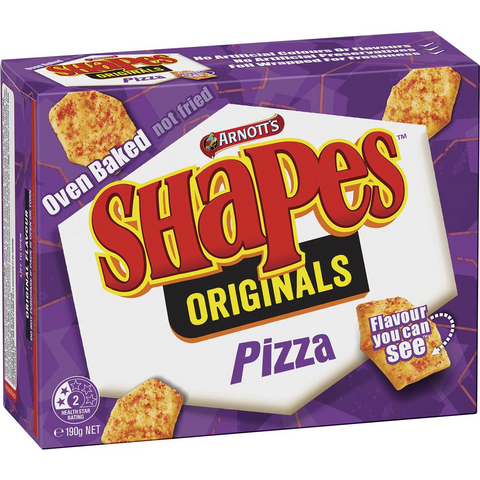 Arnott's Shapes Pizza Cracker Biscuits 190g