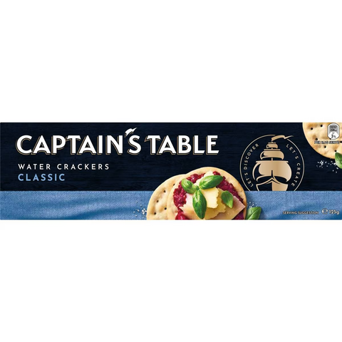 Captain's Table Classic Water Crackers 125g