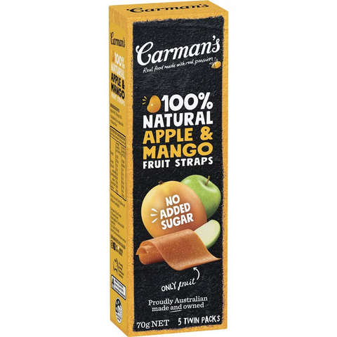 Carman's Fruit Straps Apple & Mango Twin Packs 5 Pack