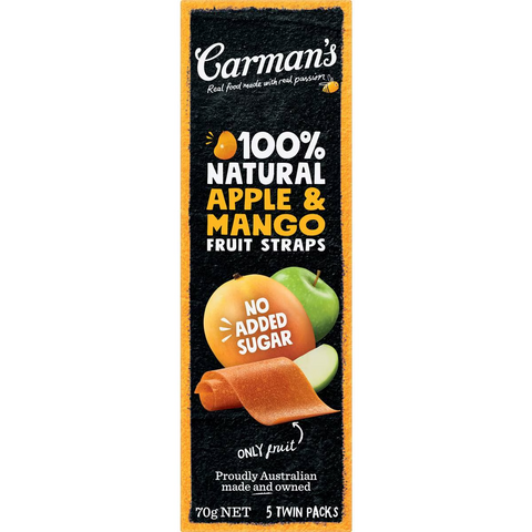 Carman's Fruit Straps Apple & Mango Twin Packs 5 Pack